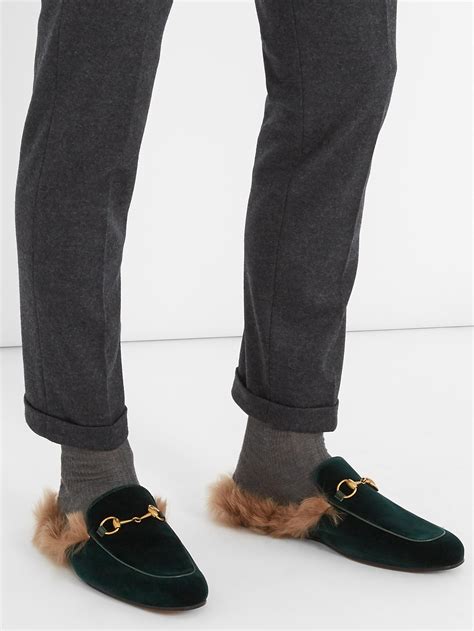 gucci fur loafers ioffer|Gucci fur loafers plaid.